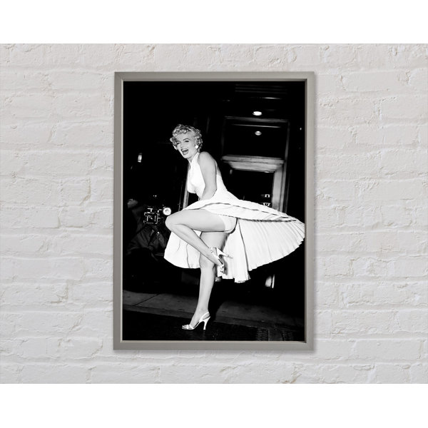 Bright Star Marilyn Monroe Weißes Kleid Einzelner Bilderrahmen Kunstdrucke auf Leinwand